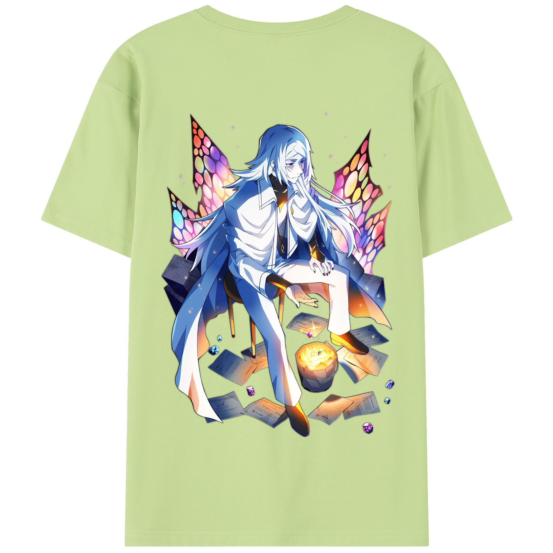 （画像用） 文豪ストレイドッグス Bungo Stray Dogs 綿100％半袖Tシャツ（背面プリント）